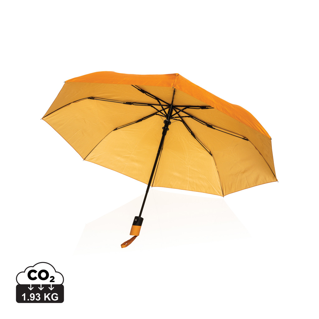 Mini parapluie 21" automatique personnalisé Impact sundial orange